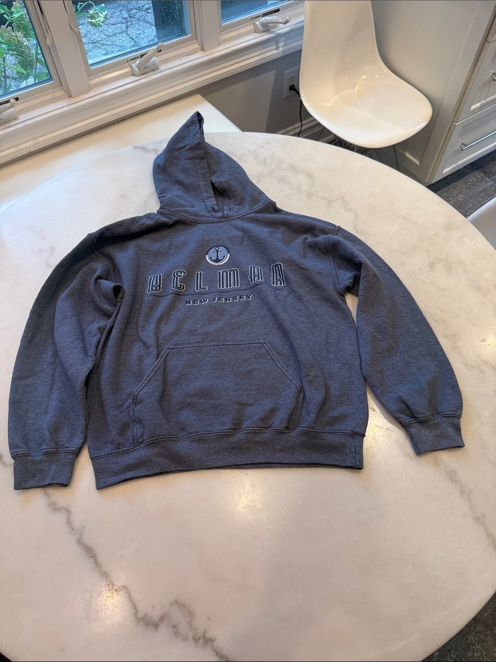 Belmar New Jersey Navy Hooded Sweatshirt